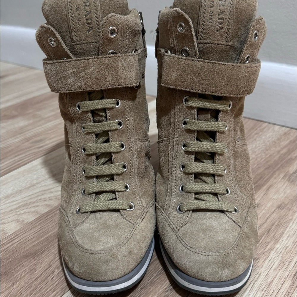 Prada Sneaker Wedges Size 36.